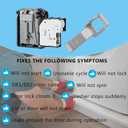 EBF61315802 Washer Door Lock Switch & MFG63099101 Washer Door Lock Strike Assembly Compatible with LG Kenmore Washing Machine Door Switch (2 PACKS)