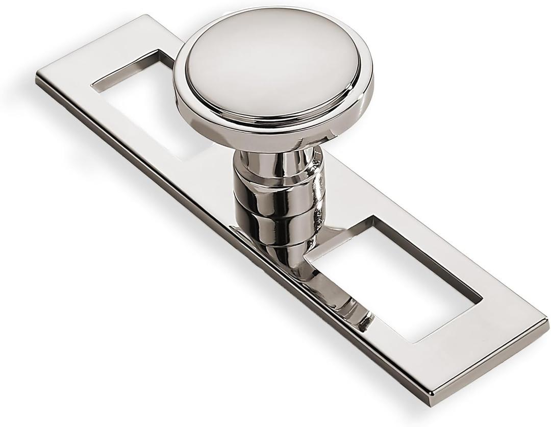 5 Pack Polished Nickel Cabinet Knobs with Backplate Solid and Heavy-Duty Drawer Handles Kitchen Cabinet Handles Drawer Pulls Kitchen Cabinet Hardware Kitchen Handles
