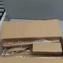 Wood Curtain Rods for Windows 66 to 120 Inch, 1'' Adjustable Decorative Drapery Rods with Imitation Wood Grain Leaf Pattern Finials, Boho Heavy Duty Long Window Curtain Rods Set 36''-120''