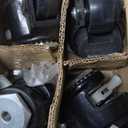 Leveling Stem Casters, Heavy Duty with Upgraded Handle Design, 360 Degree Swivel Caster Wheels, Adjustable Casters with Feet for Workbench 2200 LBS Capacity