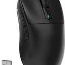 MAMBASNAKE Attack Shark X3 Wireless Gaming Mouse, 49g Ultralight, PixArt PAW3395 26000 DPI, Bluetooth/2.4Ghz /Wired Tri-Mode, 200Hrs Rechargeable Battery, Kailh GM8.0 Switch for PC/MAC/Win - Black