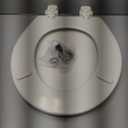 CHURCH Toilet Seat, Easy Clean Hinges Release for Deep Cleans, Durable Enameled Wood Seat, Round, Biscuit