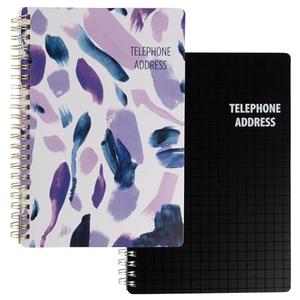 PlanAhead Address Book with Alphabetical Tabs - 8"x5.5" Spiral Address Organizer with Large Print - Telephone Book for Contacts & Passwords for Seniors 