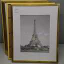 upsimples 16x20 Picture Frame Set of 5, Display Pictures 11x14 with Mat or 16 x 20 Without, Wall Gallery Poster Frames, Gold