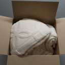 PHF Soft Sherpa Fleece Blanket Queen Size for Bed, 510GSM Fleece Lightweight Yet Warm Blanket, No Shed No Pilling, 90" x 90", Tufted Jacquard Cozy Thick Bed Throw for Home Decor, Cream