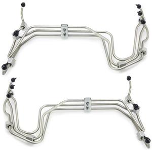 Replacement P7100 Fuel Injector Line Set for 94-98 5.9L 12V Cummins Diesel, Stainless Steel, Solenoid Valve, 12 Ports, 1/2 in Inlet, 1/4 in Outlet, NPT Connections