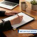 Samsill Classic Collection Business Portfolio - Executive Padfolio for Resume & Document Organizer - 8.5 by 11-Inch Legal Pad, Faux Leather with Brass Corners (Black)