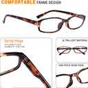 NORPERWIS 6 Pack Ladies Reading Glasses for Women Blue Light Blocking Spring Hinge Fashion Eyeglasses Readers for Women (Mix Color -4, 2.25, multiplier_x)