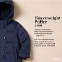 Amazon Essentials Girls Heavyweight Hooded Puffer Coat, Water-Resistant (4T, Navy)