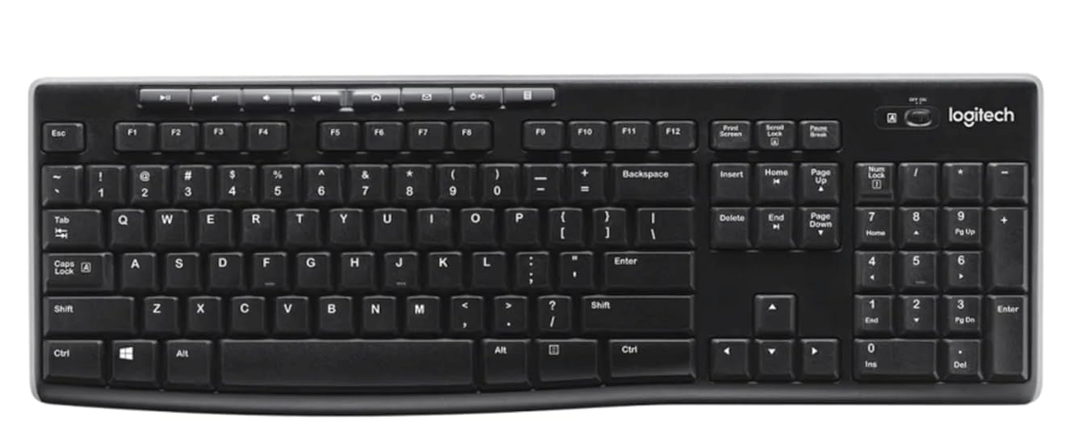 Logitech MK270 Wireless Keyboard and Mouse Combo for Windows, 2.4 GHz, 8 Multimedia Keys, PC, Laptop, Wireless Keyboard Compact Mouse Combo - Black (1 Pack)