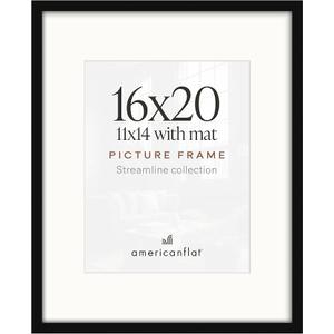 20.75"×15.75" Poster Frame - Slim Molding - Black Polished plexiglass front, hangs vertical or horizontal, sawtooth hangers included, secure turn-tab backing