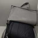 SNOWMAN Premium Down Comforter Queen Size, Luxurious All Season Duvet Insert with Cotton Blended Fabric, Pinch Pleat Design Hotel Bedding Comforter (Black,90"x90")