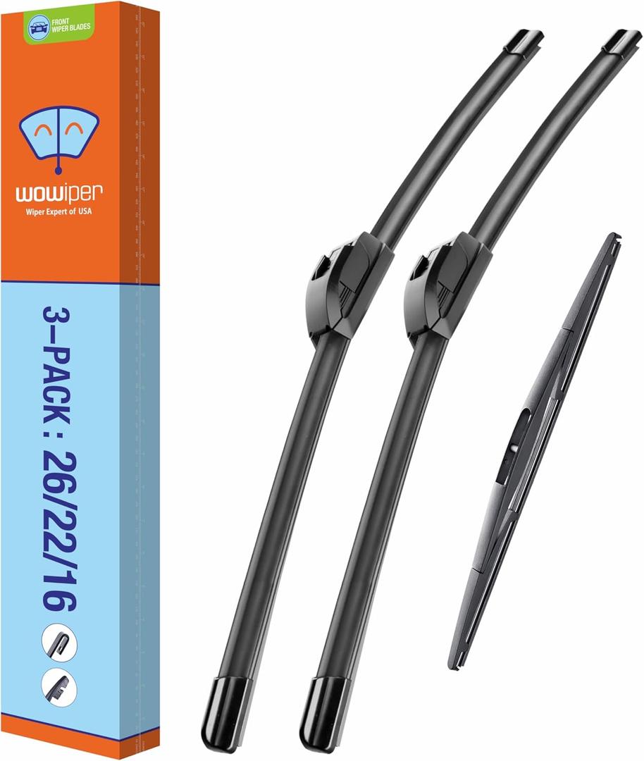 26"22"16" OEM Replacement Windshield Wiper Blades for Honda Odyssey 2005-2022 Premium All Weather Automotive Front Rear Wipers Set(Pack of 3)