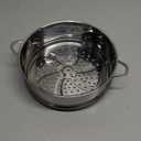 9 Inch Stainless Steel Steamer Basket with Dual Handles Multi-Vent Food Steamer Insert for Dumplings and Buns Kitchen Cooker