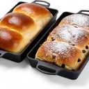 Cast Iron Detroit Style Pizza Pan, 9x13 Inch Pre-Seasoned 4.8 Quart Large Capacity Deep Non Stick Baking Dish for Casserole, Focaccia, Lasagna Baking Dish for Oven & Grill, 2 Pack