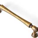 Goo-Ki 5 Pack 5 Inch Antique Brass Cabinet Pulls – Ornate Tapered Handle with Decorative Finials & Sculpted Detailing, Vintage Hardware for Kitchen & Furniture