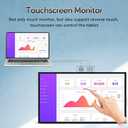 32" Anti-Glare 500Nits Capacitive Touchscreen Industrial Monitor, Digital Signage Display for Advertising, Reverse Control Laptop, Wireless Screen Mirroring, Built-in Speakers, USB, HDMI Ports