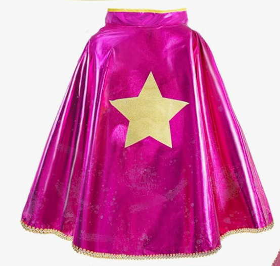iROLEWIN Wonder Star Superhero-Costumes for Girls Dress-Up Super-Hero-Capes for Kids  Tutu as Christmas Birthday Gifts