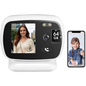 Video Calling Security Camera,Kids' Instant Video Call One-Tap FaceTime with Parents,2-Way Audio & Clear Vision. Motion Detection Night Vision. Baby Monitor Pet Camera Nanny Camera with 64GB Card