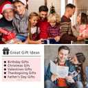 Dad Gifts American Flag Leather Beanie Hat for Dad from Daughter Christmas Stocking Stuffers Birthday Funny Gifts Ideas Stuff (Black)