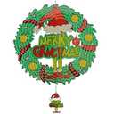 N&T NIETING 12inch Wind Spinner 3D Stainless Steel Christmas Decoration Garden Decoration Indoor Outdoor Hanging Ornament Worth Gift Christmas Tree Metal Wind Spinners