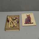 Jigfoxy Wooden Puzzle for Adults, Cat Wooden Jigsaw Puzzles for Adults, Unique Animal Shape Wood Cut Puzzles, Christmas Thanksgiving Gifts for Family Friend Puzzle Lovers(S-8.4 * 5.7in-75pcs)