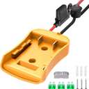 1 Packs Adapter for Dewalt 20V Battery Adapter for Power Wheel Battery Upgrade Conversion Kit with Switch, Fuse & Wire Terminals, 12AWG Wire, Power Tool Power Connector for DIY Rc Car Toys