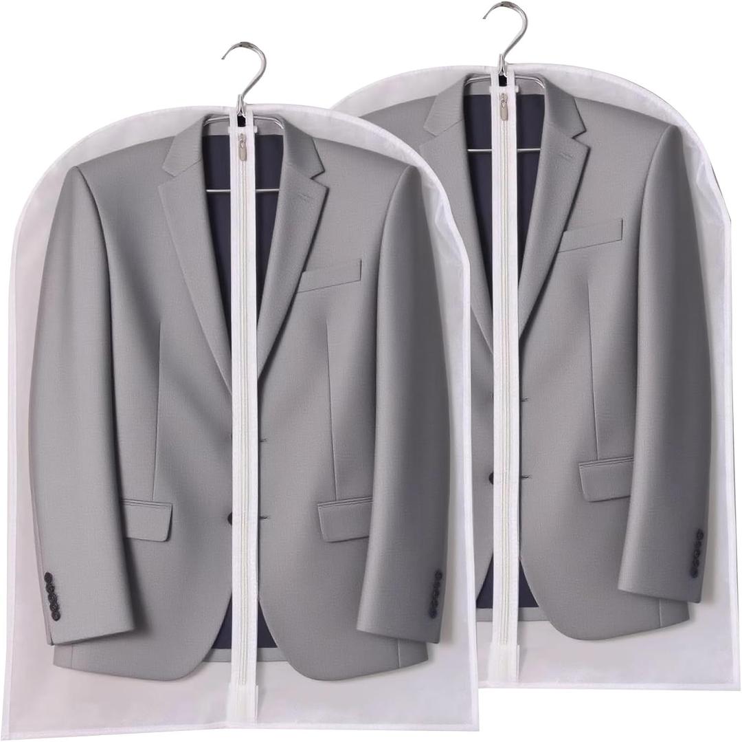 YHNNH Garment Bags for Travel for Women Dress and Gowns Long, Garment bags for hanging clothes for Closet Storage, Suit Bag for Gowns, Suits, Coats, black 31.5 * 24inch