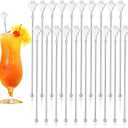 20 Pcs Halloween Swizzle Sticks Stainless Coffee and Cocktail Stirrers 8.27 Inches Ghost Stirrers Reusable Cocktail Stir Sticks for Halloween Party Tea Coffee Bar Decoration