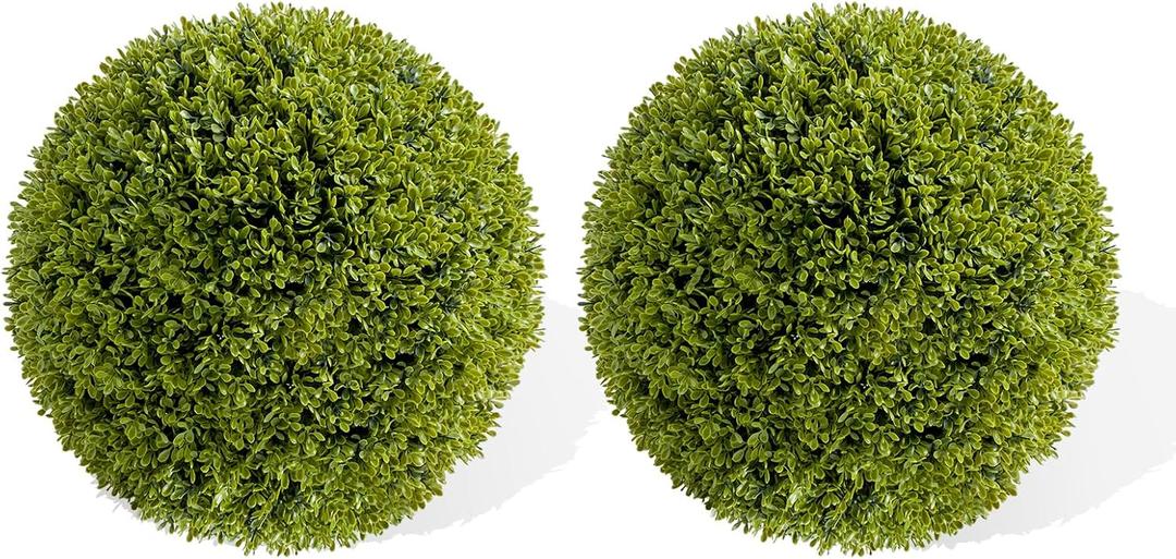 Garvee 19.6 in Artificial Topiary Balls Set of 2 for Indoor and Outdoor, Hanging Plant Balls for Backyard Balcony Garden Home Decor