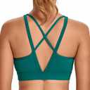 RUNNING GIRL High Impact Sports Bras for Women, High Support Running Sports Bra Moulded Cup Strappy Sports Bras (Green, L)