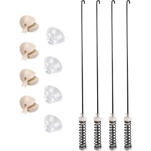 4pcs W10780045 Washer Suspension Rod Kit, with 4 Suspension Balls & 4 Bushings Washing Machine Parts Accessories Practical & Easy to Install