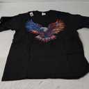 American Flag Bald Eagle Patriotic Eagle 4th of July USA T-Shirt Medium ,Black