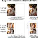 JCJMY 12x18 Double 8x10 Picture Frame, Display 2 8x10 Photos or 12x18 Picture, Two Opening 8 x 10 Collage Frame for Wall Hanging, 8 by 10 Multi Photo Frame, White