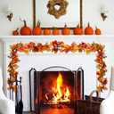 Lvydec 4 Pack Fall Maple Garland - 5.9ft/Strand Artificial Fall Foliage Garland Realistic Maple Leaves Autumn Decor for Home Wedding Halloween Thanksgiving Party (Mixed Color)