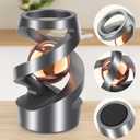 Upgraded Kinetic Desk Toys, Kinetic Spinning Desk Toy for Office for Adults, Quite Fidget Toys for Kids Teens, Desk Fidgets for Adults with ADHD (Grey Rose Gold)