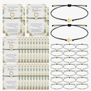 Tondiamo Baptism Favors for Guests Bulk Baptism Blessed Cross Bracelets Christening First Communion Party Favors Religious Bracelets with Thank You Cards for Baby Shower Souvenirs, 50 Counts