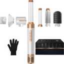 Blow Dryer Brush 7inONE,110000RPM High-Speed Negative Ionic Hair Dryer with Diffuser Concentrator,Curling Iron Hair Straightener Round Brush Blow Out
