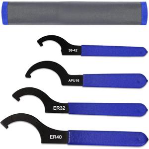 4Pcs Universal Coilover Spanner Wrench Set, Shock Wrench Adjustable Spanners for Most Car and Motorcycle Coil Over Shock Adjustments (Blue)