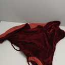 Brands 44 INCH Large Quilted Christmas Tree Skirt Micro Burgundy Velvet Fabric Thick Double Layer (5943L)