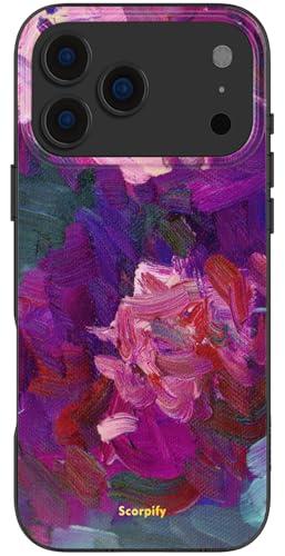 SCORPIFY for iPhone 17 Pro Case [Compatible with MagSafe] with Lilac Design, Cute Magnetic Phone Cover for Women Girls, [10FT MIL-Grade Drop Protection] Slim Shockproof Bumper with Stylish Pattern