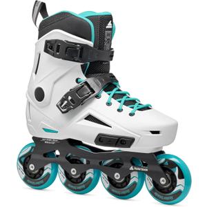 Rollerblade Lightning Women's Urban Inline Skate, White and Aqua (7)
