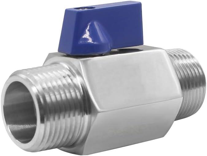 Stainless Steel Ball Valve 1" NPT Male x 1" NPT Male Shut Off Valve for Water Fuel Air