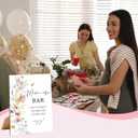 2 x Boho Wildflower Mom-osa Bar Sign for Baby Shower, 1 Pack Wooden Sign with Stand Tabletop Decor, Baby Shower Drinks Table Sign, Boho Baby Shower Decoration, Gender Neutral Party Supplies - LE01