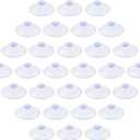 30 Pack Glass Table Suction Cups - 45mm Rubber Suckers, Anti-Collision, Clear Plastic Desk Suction Pads