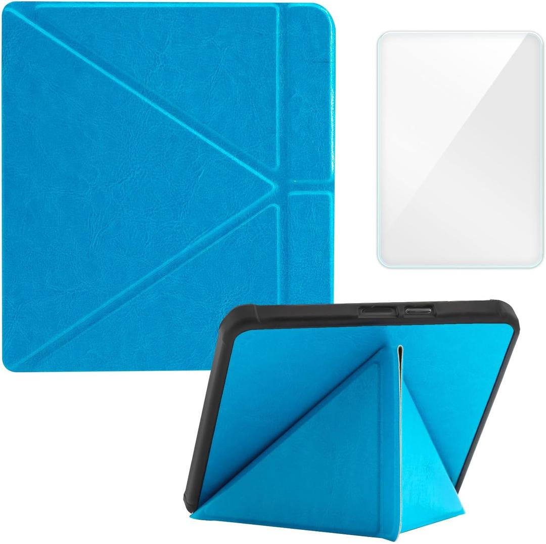 Case Compatible with 8" Kobo Forma(Model N782, 2018 Release Version), Includes a Screen Protector - Premium PU Leather Cover with Auto Sleep/Wake (One Size, Blue)