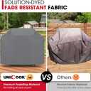 Unicook Gas Grill Cover for Outdoor Grill, 60 Inch BBQ Cover, Heavy Duty Waterproof, Fade Resistant Barbecue Protector Compatible with Weber Char-Broil Nexgrill BBQs up to 58" Wide, Gray