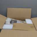 36" Gold Dining Room Light Fixture, No Assembly Required 6-Lights Kitchen Chandelier for Dining Room with White Fabric Shade, Chandelier Ceiling Light Fixture for Kitchen Island Bulb Not Included