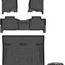 Hutisya-Floor Mats & Cargo Liner Set Fit for Chevy Tahoe/GMC Yukon(Not XL)/Cadillac Escalade 2007-2014 All Weather Protection Anti-Slip & Durable TPE Full Set Liners Automotive Accessories