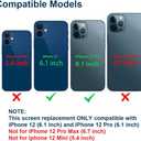 for iPhone 12/12 Pro Screen Replacement, 6.1 inch 3D Touch LCD Display Digitizer Frame Assembly Kits with Repair Tools
